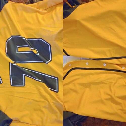 Custom Yellow/Black Two Tone Baseball Jersey Personalized Name Number Logo photo review